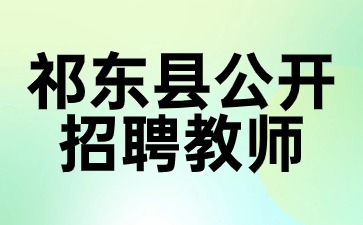 祁东县公开招聘教师