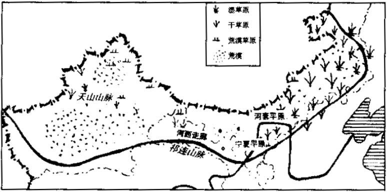 西北地区示意图