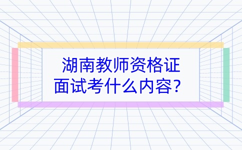 湖南教师资格证